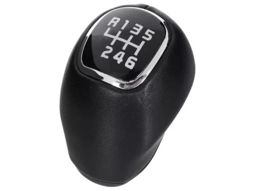 Kia Rio III 2010- sebességváltó gombfej FEKETE BŐR 6 SEBESSÉGES