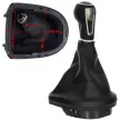 Seat Altea XL 2006- sebességváltó gomb FEKETE MŰBŐR + porvédő gumiharmonika kerettel 6 SEBESSÉGES