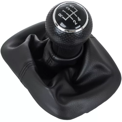 VW Lupo 98-05 sebességváltó gomb FEKETE + MANDULA (SZOKNYA) 12 MM FURAT