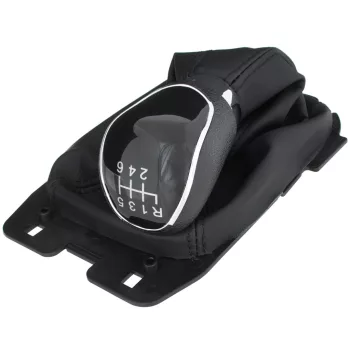   Ford EcoSport II 12-17 sebességváltó gombfej FEKETE + porvédő gumiharmonika kerettel 6 SEBESSÉGES