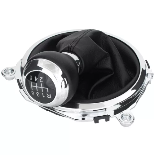 Audi TT 8J 06-14 sebességváltó gombfej FEKETE / KRÓM + FEKETE VÁLTÓSZOKNYA KRÓM KERETTEL 6 SEBESSÉG
