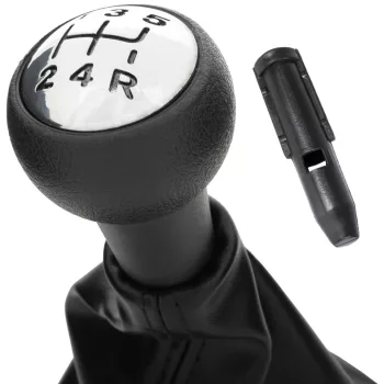   Peugeot 407 sebességváltó gombfej + PORVÉDŐ HARMONIKA + adapter / átalakító a sebváltókar rúdjához, gombfej 2 db komplett