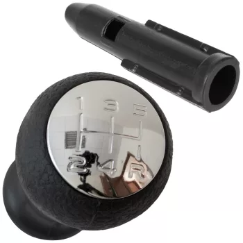   Peugeot 207 sebességváltó gombfej SÉMA KRÓM + adapter / átalakító a sebváltókar rúdjához, gombfej 2 db KOMPLETT
