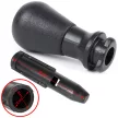 Peugeot 206 sebességváltó gombja SILVER + FEKETE 5 SEBESSÉGES KIOSZTÁS + adapter / átalakító a sebességváltó karhoz, váltógombhoz 2 db KOMPLETT