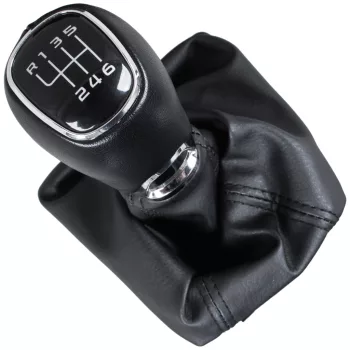   Skoda Octavia III 2012- sebességváltó gombfej + porvédő gumiharmonika kerettel EKOBŐR 6 SEBESSÉG