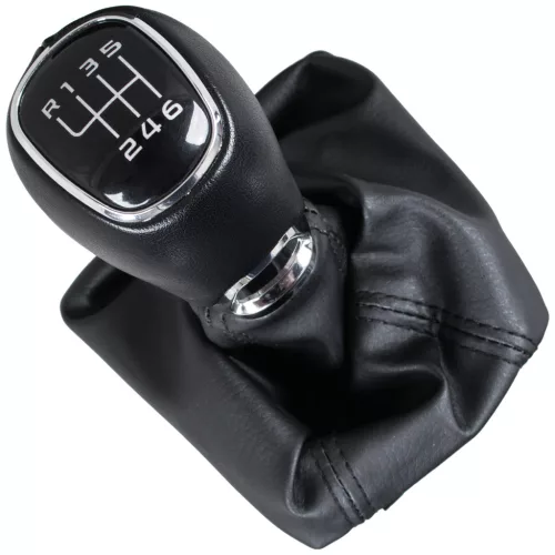 Skoda Octavia III 2012- sebességváltó gombfej + porvédő gumiharmonika kerettel EKOBŐR 6 SEBESSÉG