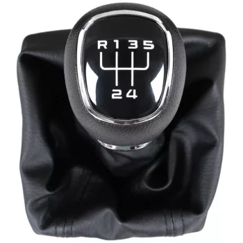   Skoda Octavia III 2012- sebességváltó gomb FEKETE ABS + gumiharmonika kerettel 5 SEBESSÉG