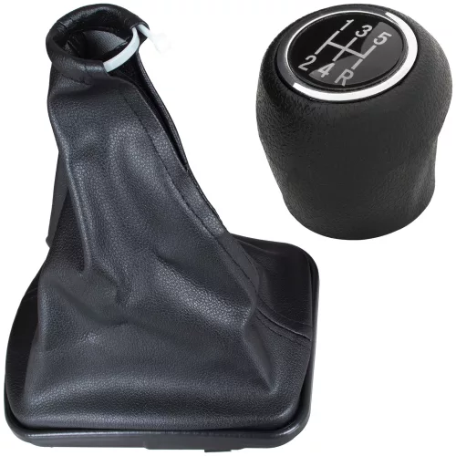 Fiat Grande Punto 05-13 váltógomb FEKETE 5 SEBESSÉGES + váltókar porvédő harang FEKETE + keret FEKETE 2 db KPL
