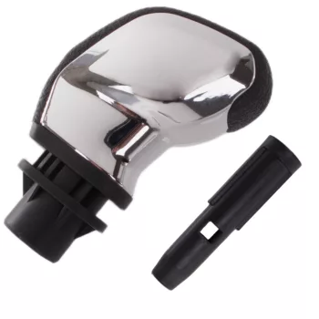   Peugeot 206 207 301 307 308 408 508 2008 3008 sebességváltó gombja 5 SEBESSÉG KRÓM CSILLOGÓ, FEKETE BURKOLATTAL és domborított kapcsolási rajzzal + ADAPTER