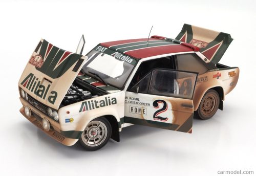 FIAT  131 ABARTH ALITALIA (dirty and night version) N 2 4th RALLY MONTECARLO 1978 WALTER ROHRL - CHRISTIAN GEISTDORFER  WHITE GREEN RED