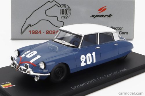 CITROEN  DS19 N 201 24h SPA 1964 GUY VERRIER - ALAIN BERTAUT  BLUE WHITE