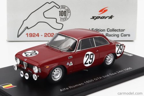 ALFA ROMEO  GIULIA GTA 1600 TEAM AUTODELTA SPA N 32 24h SPA 1966 JEAN PIERRE GABAN - PEDRO  RED