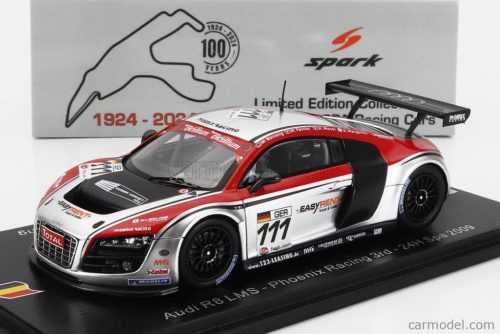 AUDI  R8 LMS TEAM PHOENIX RACING N 111 24h SPA 2009 HENRI MOSER - MARCEL FASSLER - ALEX MARGARITIS - MARC BASSENG  SILVER RED