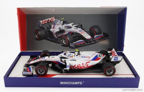 HAAS  F1  VF-21 FERRARI 065/6 TEAM URALKALI N 47 BELGIUM GP 2021 MICK SCHUMACHER WITH MICHAEL SCHUMACHER RETRO HELMET LIVERY