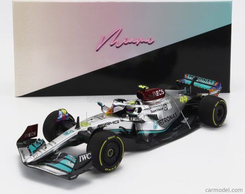 MERCEDES GP  F1 W13E TEAM MERCEDES-AMG PETRONAS F1 N 44 6th MIAMI GP 2022 LEWIS HAMILTON  SILVER GREEN