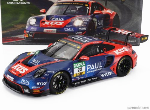 PORSCHE  911 992 GT3 R TEAM KUS BERNHARD N 24 DTM SEASON 2023 AYHANCAN GUVEN  BLUE RED