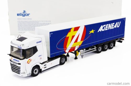 DAF  XG TRUCK TELONATO AGENEAU TRANSPORTS 2021  WHITE BLUE