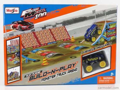 ACCESSORIES  DIORAMA - SET BUILD MONSTER TRUCK ARENA  GREY BLUE