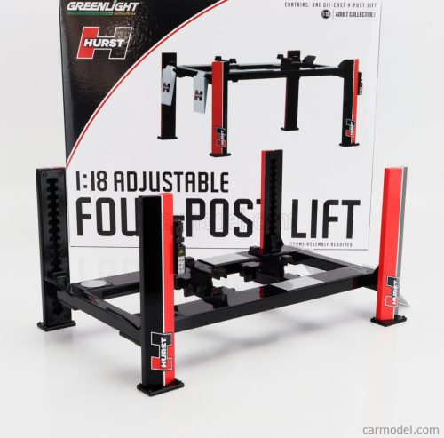 ACCESSORIES  HURST PERFORMANCE GARAGE SET OFFICINA - PONTE SOLLEVATORE AUTO - FOUR POST LIFT  BLACK RED