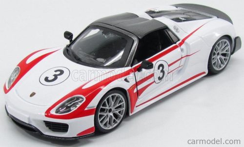 PORSCHE  918 SPYDER SALZBURG RACING DESIGN N 3 WEISSACHPACKAGE 2013  WHITE BLACK RED