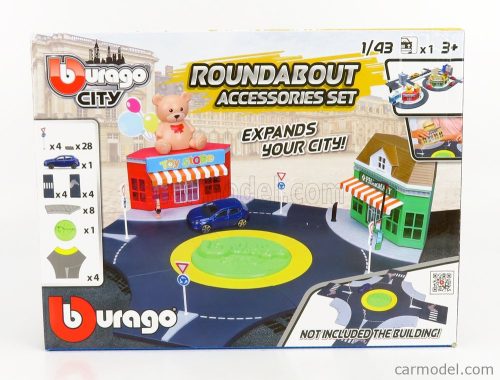 ACCESSORIES  DIORAMA - SET BUILD CITY ROUNDABOUT - WITH SEAT IBIZA 2008  BLUE