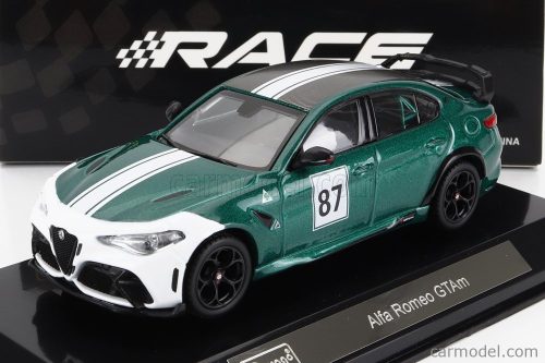 ALFA ROMEO  GIULIA GTAm N 87 NURBURGRING 2021 WITH HARD SHOWCASE  GREEN WHITE