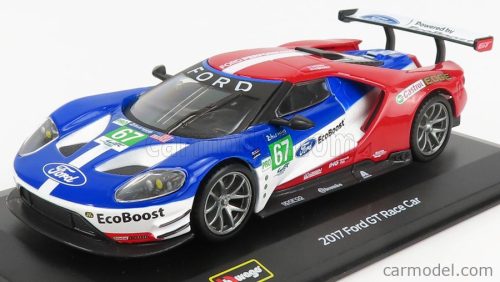 FORD USA  GT 3.5L TURBO V6 TEAM FORD CHIP GANASSI UK N 67 LMGTE PRO 2nd 24h LE MANS 2017 H.TINCKNELL - A.PRIAULX - P.DERANI  RED BLUE WHITE