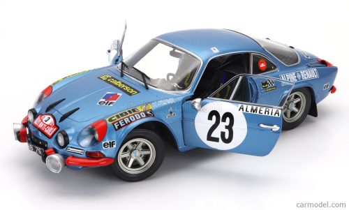 RENAULT  ALPINE A110 1600S (night version) N 23 RALLY MONTECARLO 1972 JEAN PIERRE NICOLAS - MICHEL VIAL  BLUE MET