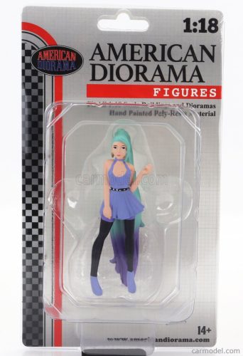 FIGURES  COSPLAY GIRL 4  BLUE GREEN