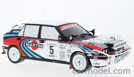 LANCIA  DELTA INTEGRALE 16V MARTINI (night version) N 5 2nd RALLY SAFARI 1990 JUHA KANKKUNEN - JUHA PIIRONEN  WHITE BLUE RED