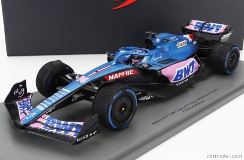 RENAULT   F1 A522 TEAM ALPINE BWT N 14 MONACO GP 2022 FERNANDO ALONSO - CON VETRINA - WITH SHOWCASE - SPECIAL BOX   BLUE PINK