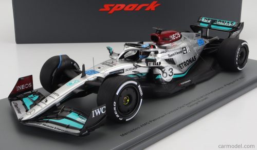 MERCEDES GP  F1 W13E TEAM MERCEDES-AMG PETRONAS F1 N 63 4th BELGIUM GP 2022 GEORGE RUSSEL - CON VETRINA - WITH SHOWCASE