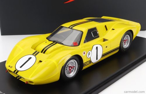 FORD USA  GT40 MKIV 7.0L V8 TEAM FORD MOTOR COMPANY N 1 WINNER 12h SEBRING 1967 M.ANDRETTI - B.McLAREN - CON VETRINA - WITH SHOWCASE - SPECIAL BOX  YELLOW BLACK