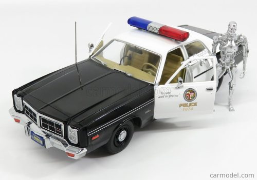 DODGE  MONACO POLICE 1977 WITH T-800 ENDOSKELETON FIGURE - THE TERMINATOR 1 1984