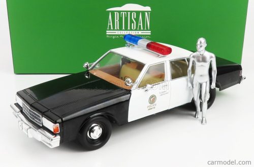 CHEVROLET  CAPRICE METROPOLITAN POLICE 1987 - TERMINATOR 2 MOVIE 1991 - THE JUDGMENT DAY - IL GIORNO DEL GIUDIZIO - WITH T-1000 LIQUID METAL ANDROID FIGURE