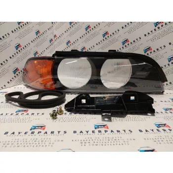   BMW E39 sedan touring ÚJ jobb első fényszóró lámpa búra lámpabúra - sárga indexes