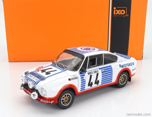 SKODA  130RS TEAM SKODA (night version) N 44 15th RALLY MONTECARLO 1977 MIROSLAV ZAPADLO - JIRI MOTAL  WHITE BLUE RED