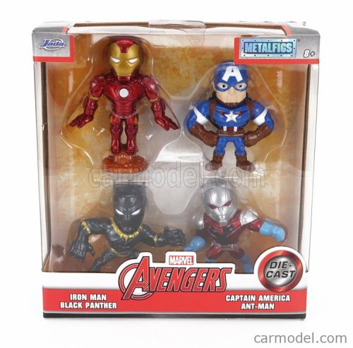 FIGURES  SET 4X AVENGERS - BLACK PANTHER - IRON MAN - ANT-MAN - CAPTAIN AMERICA - CM. 6.0  VARIOUS