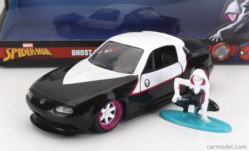 MAZDA  MIATA WITH MARVEL GHOST SPIDER 1990  BLACK WHITE