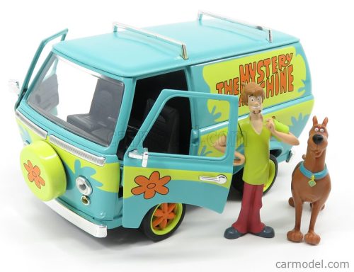 HANNA BARBERA  SCOOBY-DOO THE MYSTERY VAN MACHINE WITH SHAGGY AND SCOOBY-DOO FIGURES  LIGHT BLUE YELLOW