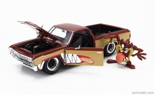 CHEVROLET  EL CAMINO PICK-UP WITH TANZMANIAN DEVIL FIGURE LOONEY TUNES 1967  2 TONE BROWN