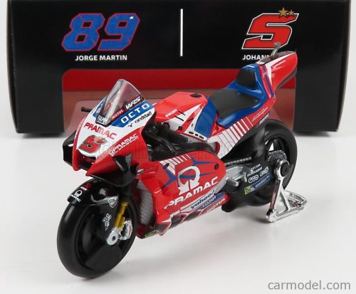 DUCATI  DESMOSEDICI GP21 PRAMAC RACING TEAM N 5 MOTOGP 2021 JOHANN ZARCO  RED