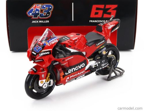 DUCATI  DESMOSEDICI GP22 TEAM LENOVO N 43 MOTOGP SEASON 2022 JACK MILLER  RED