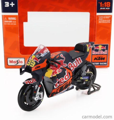 KTM  RC16 TEAM RED BULL FACTORY RACING N 33 MOTOGP SEASON 2023 BRAD BINDER  BLUE RED YELLOW