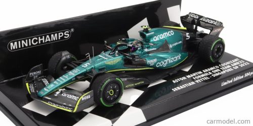 ASTON MARTIN  F1 AMR22 TEAM ARAMCO COGNIZART N 5 8th SINGAPORE GP 2022 SEBASTIAN VETTEL  GREEN BLACK