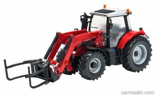 MASSEY FERGUSON  6616 TRACTOR WITH FRONT LOADER - SCRAPER 2016  RED SILVER