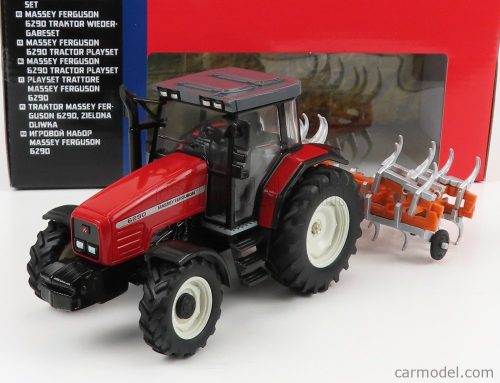 MASSEY FERGUSON  6290 TRACTOR WITH TRAILER 2012  RED ORANGE