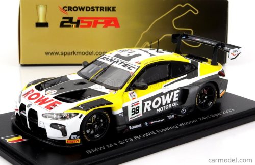 BMW  4-SERIES M4 GT3 TEAM ROWE RACING N 98 WINNER 24h SPA 2023 PHILIPP ENG - MARCO WITTMANN - NICK YELLOLY  WHITE GREY YELLOW