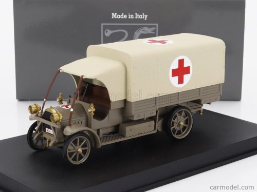 FIAT  18BL TRUCK TELONATO AMBULANZA C.R.I. 1915 - 160th ANNIVERSARIO CROCE ROSSA ITALIANA  MILITARY GREEN