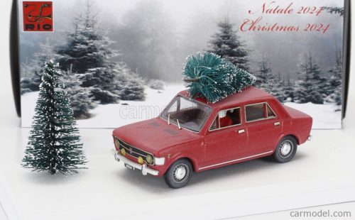 FIAT  128 1-SERIES 1969 - CHRISTMAS EDITION 2024 - CON BABBO NATALE - WITH SANTA CLAUS FIGURE  RED